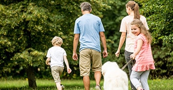 Dog with Family